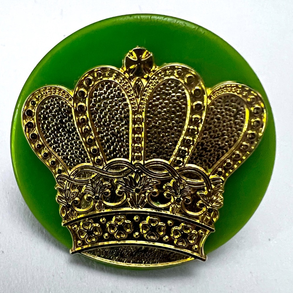 Vintage Adjustable Handmade Ring Green Gold Chunky Unisex One Size Fits Aml Ring